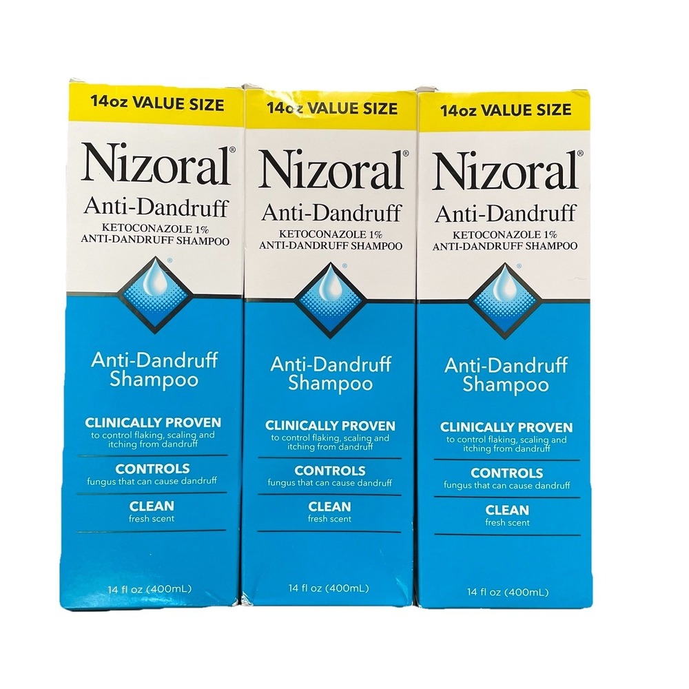 Nizoral Value Size Anti-Dandruff Shampoo 3-pk 14 fl oz each- exp. 3/27
